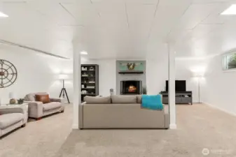 Lower level family room.