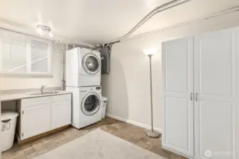 Good size lower level utility room