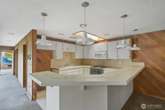 Pool house kitchen.