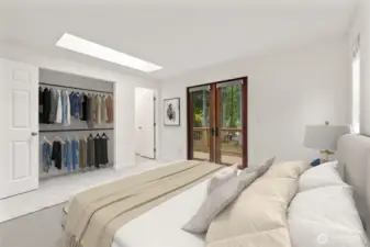 Primary Bedroom - Virtual staging for reference.