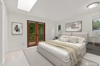 Primary Bedroom - Virtual staging for reference.