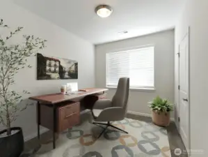 Front bedroom virtually staged.