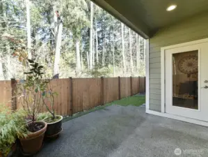 Covered back porch. Fully fenced back yard.