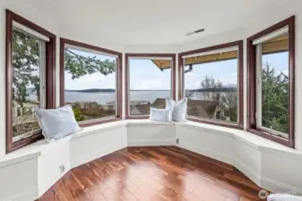 Primary bedroom view from windows