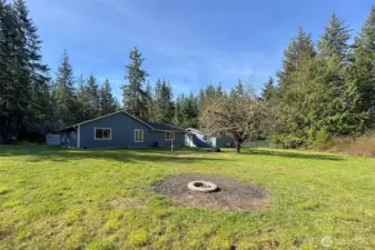 Portion of the Property Fenced off to create a Backyard