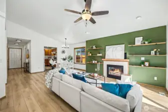 Open concept living and dining area is great for entertaining!