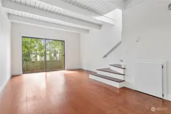 Small storage area and closet in the living room as well.