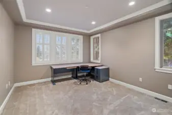 Main level guest bedroom with ensuite bath