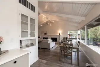 View from Kitchen into Main Living & Dining Area