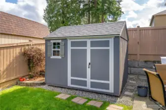 New storage shed installed 2024