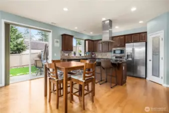 Casual eating area off kitchen