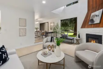 Amazing Light in the Double-Ceiling Height Living Room
