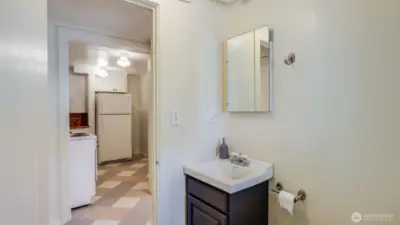 Downstairs: Bathroom.