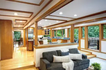 Kitchen and Family Room with easy flow.