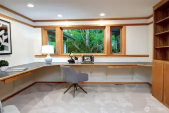 Wonderful Office space for remote workers with built-ins. .75 bath nearby.