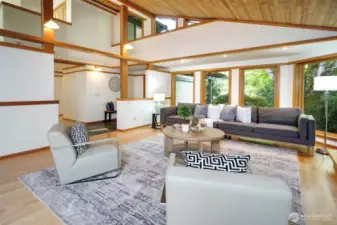 Note all the windows and fir trim.