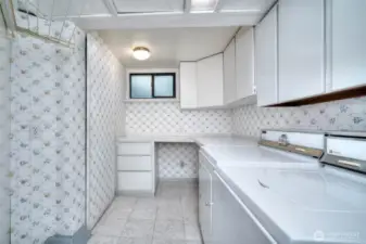 Lower level utility room.