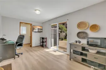 Family room/office area just off the kitchen ~