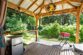 There is a concrete pad under the deck for your hot tub should you choose.