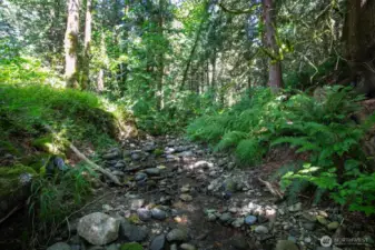 Imagine Your very own babbling brook nestled in the trees.