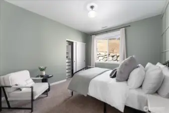 Bedroom 2 with closet system.