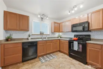 Lovely, Large Kitchen with Custom Tile Work