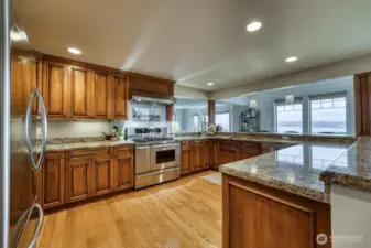 Who would not love to have a spacious kitchen like this, especially with the amazing views.