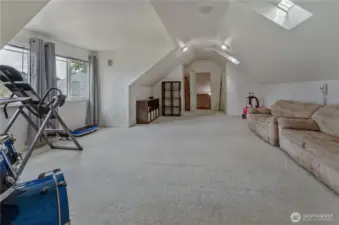 Skylights bring in more natural light, or use the blinds to block it out.