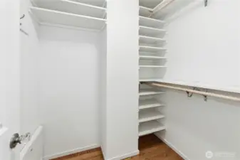 Large walk-in closet on second bedroom upstairs has plenty of storage space!