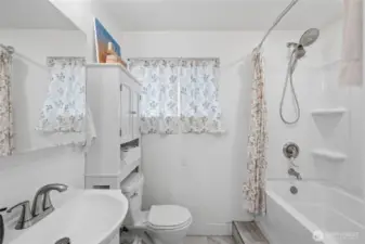 Full bathroom in the ADU