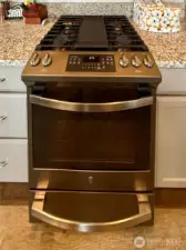 Propane stove for the chef.