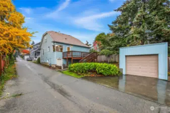 Alley access to the home and the detached garage add multiple development possibilities (buyer to verify to their own satisfaction.)