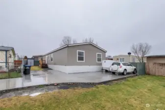 Secluded lot with parking for 4-6 vehicles.