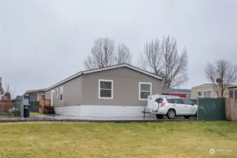 Brand new driveway slab.