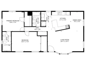 Complete floor plan of home. Must see in person!