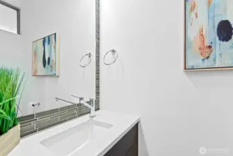 Powder room on the main floor.