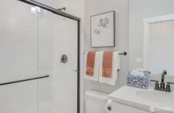 3/4 bath just beside bedroom #2 - a guest suite