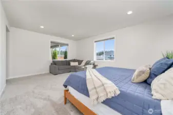 Stunningly large primary suite with sitting room!