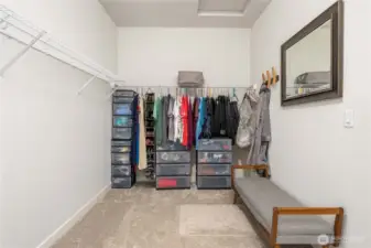 Expansive walk-in closet