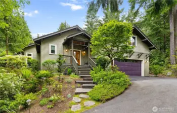 Unique, quality-built custom home nestled in the trees. Privacy, tranquility and nature are all around.