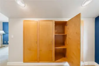 And in the loft level suite, more built-in storage cabinets. You wouldn't even need dressers.