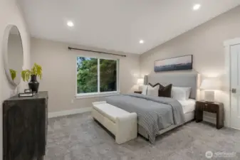 Mt. Rainier and lush territorial views from your bedroom window!