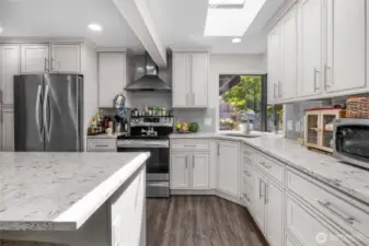 Tons of storage in kitchen.  Plumbed for dishwasher and easy to install