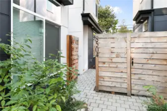Gated entry from courtyard off Sullivan Street