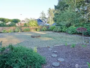 Spacious Backyard with low-maintenance Landscaping.