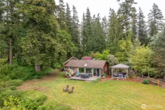 Main house and gazebo.
