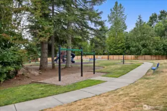 Neighborhood park featuring mountain views.