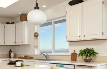 Views of the water, Mt. Baker and the Cascade Mountain range. *Virtually Staged*