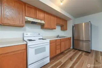 Lower level kitchen.