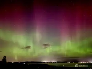 View of the Northern lights from the Deck.